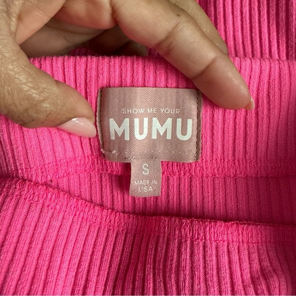 Show Me Your Mumu Elle Maxi Skirt In Hot Pink Rib Knit Size S - Picture 5 of 6